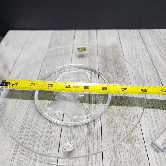 VTG Val St Lambert Luncheon Collectors Plate Intaglio Old Masters Van Dyck Round - Picture 6 of 7